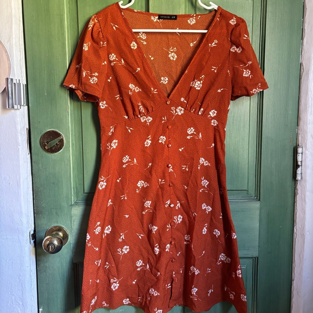 Floral Rust Dress